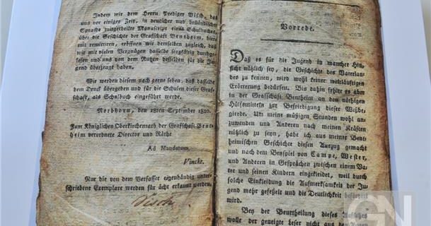 Bürgerstiftung möchte Grafschafter Schulbuch von 1821 wieder auflegen