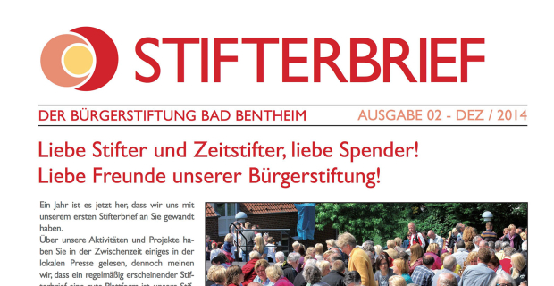 2. Stifterbrief nun zum Download verfügbar!