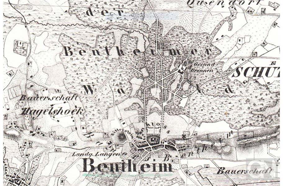 Klick­tipp: His­to­ri­sche Land­kar­te von Bad Bent­heim